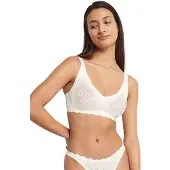 Sloggi Soutien-gorge 'ZERO Feel Bliss' gris foncé / blanc cassé