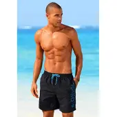 s.Oliver Shorts de bain bleu cyan / noir