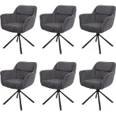 Mendler Chaise de salle à manger -K33 (lot de 6)