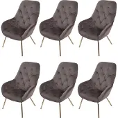 Mendler Chaise de salle à manger -K26 (lot de 6)