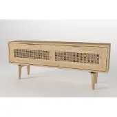 Skye Decor , Sirona - Oak, Fernsehtisch, Eiche, 100 % MELAMINBESCHICHICHTETETETETE SPANPLATTEN, 140 x 29,6 x 55,2 cm