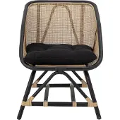Bloomingville Chaise Loue | Noir | Rotin | 82051381