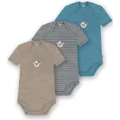Normani Barboteuse / body 'Tauranga' beige / bleu / gris