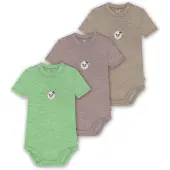 Normani Barboteuse / body 'Tihoi' beige / vert / blanc