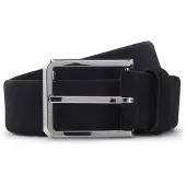 BOSS Ceinture en cuir suédé avec boucle argentée