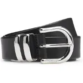 HUGO Ceinture en cuir italien avec double passant