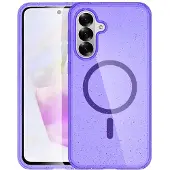 IMoshion Coque Pailletée avec MagSafe pour Samsung Galaxy A36 - Paillettes Violet