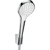 Hansgrohe HG Ensemble de douche CROMA SELECT S 1jet flexible de douche Isiflex 1250mm blanc/chrome (1 Type de jet, 16 l/min)