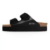 Bayton Pantoufle 'Japet' gris clair / noir