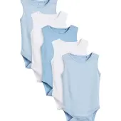 Next Barboteuse / body bleu ciel / bleu clair / blanc