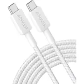 Anker Câble 322, USB-C vers USB-C, en nylon, 3 mètres, blanc