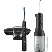 Philips Brosse à dents électrique Diamond Clean 9000 + irrigateur buccal, noir