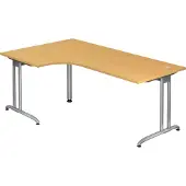 Hjh OFFICE PRO BS82 Schreibtisch buche L-Form