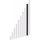 Adam hall 61535B18 Heavy Duty Rack Strip profilé rack noir 18U