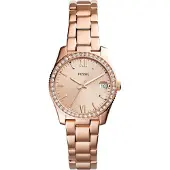 Fossil Montre à affichage analogique 'Scarlette' or rose