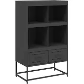 vidaXL Highboard noir 68x39x111,5 cm acier