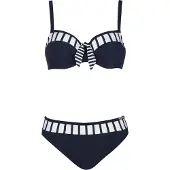Sunflair Bikini bleu marine / blanc