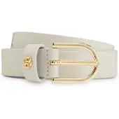 BOSS Ceinture en cuir avec breloque double B