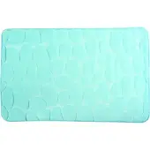 MSV Tapis de bain Microfibre PEBBLE 50x80cm Bleu Clair