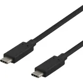 Deltaco Câble USB-C, 0.5m, USB 3.1 Gen 2, 10 Gbps, 60W, noir