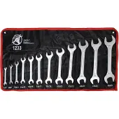 Bgs Trousse Jeu 12 clés plates doubles fourches 6 x 7 - 30 x 32 mm