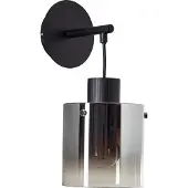 Brilliant Lampe Simonis applique noir/verre fumé aluminium noir 1x A60, E27, 52 W