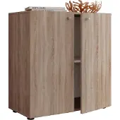 Hioshop Commode en bois Sideboard Highboard Armoire Vandol 1 portes battantes Commode en bois Sideboard Highboard Armoire Vandol 1 portes battantes