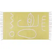 Beliani Tapis Jaune 80 x 150 cm YAVU (80 x 150 cm)