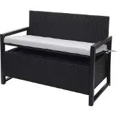 Mendler Poly-Rattan Banc 2 places -F39
