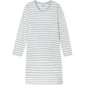Schiesser Chemise de nuit ' Casual Essentials ' gris chiné / blanc