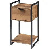 En.casa Table d'appoint 'Namsskogan' 62x33x32cm imitation noyer