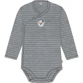 Normani Barboteuse / body 'Kaitaia' beige / gris / blanc