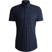 BOSS Chemise slim en jersey stretch imprimé performant