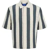 Jack & Jones Chemise 'JORTyler' pétrole / blanc cassé