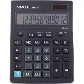 MAUL Calculatrice de poche MXL12 noire (Panneau solaire)