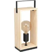 Eglo 43415 FAMBOROUGH E27 Lampe de table 165x100mm Noir Naturel