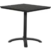 Ebuy24 Allie Table basse pour balcon ou terrasse, Ø70 cm, noir/noir.