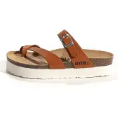 Bayton Pantoufle 'Cintra' cognac / noir