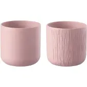 J-Line Cachepot gen ceramique rose medium assortiment de 2