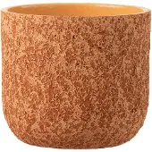 J-Line Cachepot rugueux ceramique terracotta large