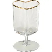 Jline Verre a vin coeur verre or/transparent