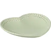 J-Line Assiette forme de cœur ceramique vert