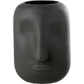 J-Line Vase noe verre noir large