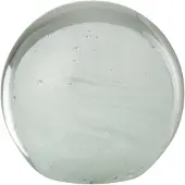 J-Line Presse-papier twister rond verre blanc large