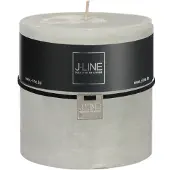 J-Line Bougie cylind vert poudre -64h