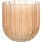 J-Line Vase yoni lignes verre peche small