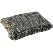 J-Line Plaid tweed acrylique/coton bleu/blanc
