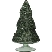 J-Line Sapin de noel givre mat vert fonce medium