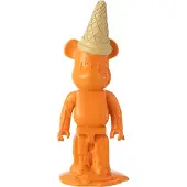 J-Line Ours cornet glace resine orange