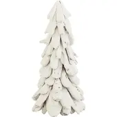 J-Line Sapin enneige bois flotte blanc medium